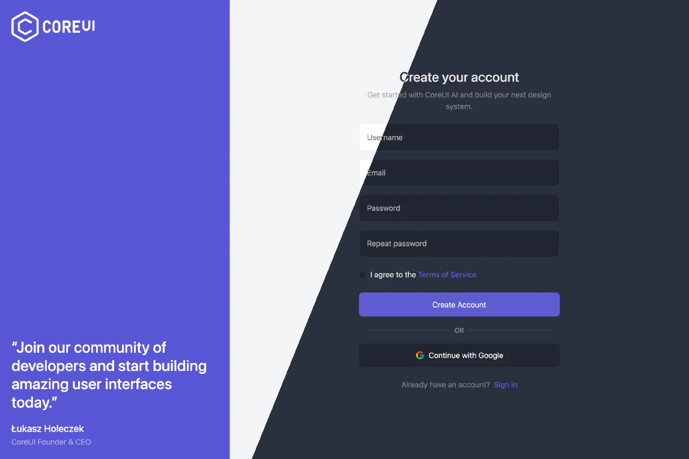 React AI Template